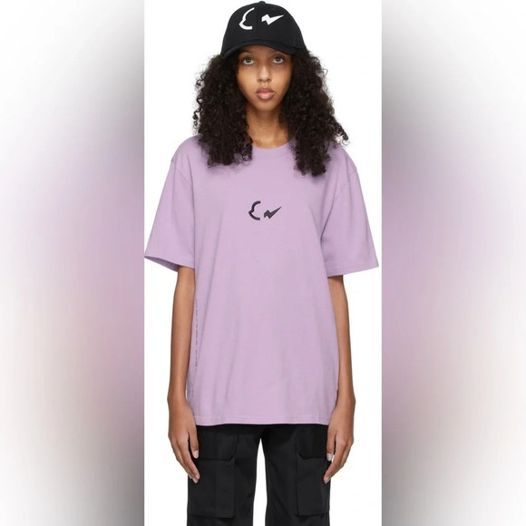 Moncler Tops - Moncler Genius 7 Moncler FRGMT Hiroshi Fujiwara Purple Logo T-Shirt  Size M